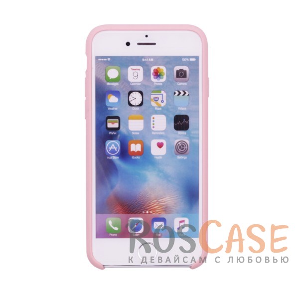 Фотография Розовый / Light pink Оригинальный силиконовый чехол для Apple iPhone 6/6s (4.7") (реплика)