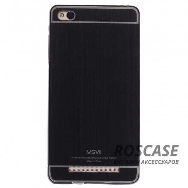 Фотография Черный Msvii | Металлический бампер для Xiaomi Redmi 3 с акриловой вставкой