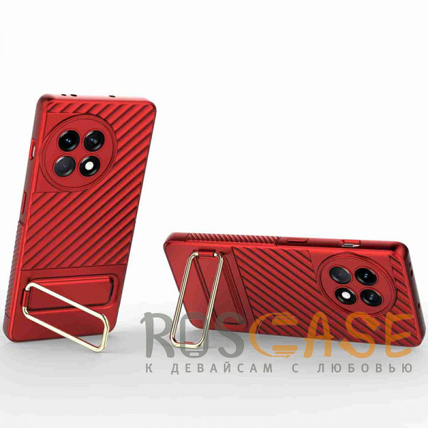 Фотография Красный Чехол с защитой камер, подставкой и микрофиброй для OnePlus 11R / Ace 2