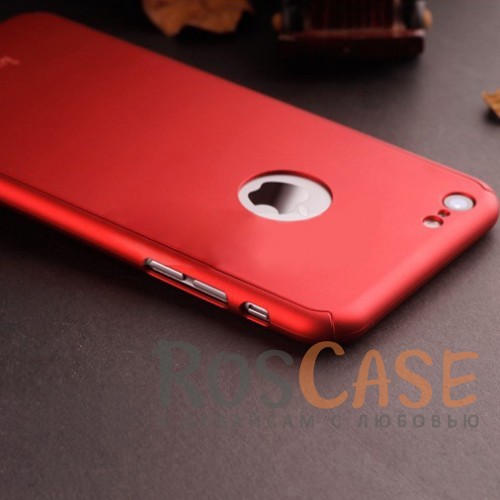 Изображение Красный iPaky 360° | Комплект чехол + стекло для Apple iPhone 6/6s (4.7") (полная защита корпуса и экрана)