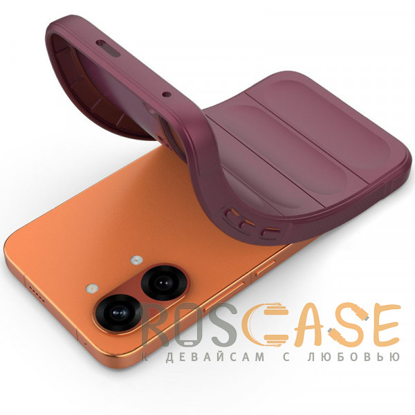 Фотография Бордовый Flex Silicone | Противоударный чехол для Poco X8 Pro Max / Xiaomi Turbo 5 Max с защитой камеры и микрофиброй