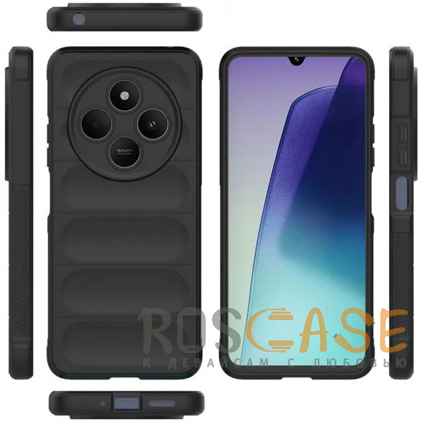 Фото Черный Flex Silicone | Противоударный чехол для Xiaomi Redmi 14C 4G / Poco C75 4G / Redmi A4 5G с защитой камеры и микрофиброй