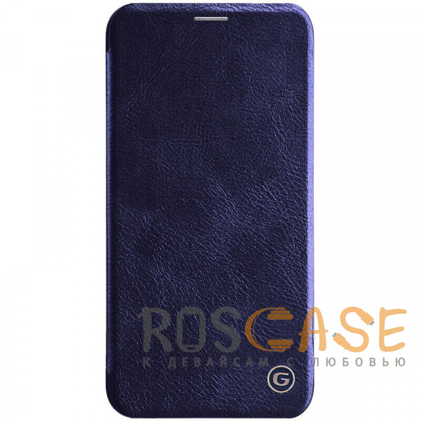 Фото Синий G-Case Vintage | Кожаный Premium чехол книжка для iPhone 11 Pro Max