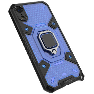 Honeycomb Armor | Противоударный чехол с защитой камеры и кольцом  для iPhone XR