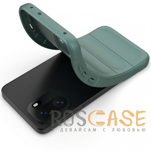 Фотография Зеленый Flex Silicone | Противоударный чехол для OnePlus 15R / Ace 6 / 6T 5G с защитой камеры и микрофиброй