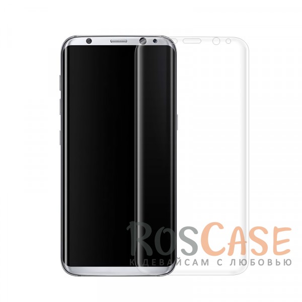 Фото Прозрачное защитное стекло на весь экран с закругленными краями и олеофобным покрытием для Samsung G950 Galaxy S8 / S9