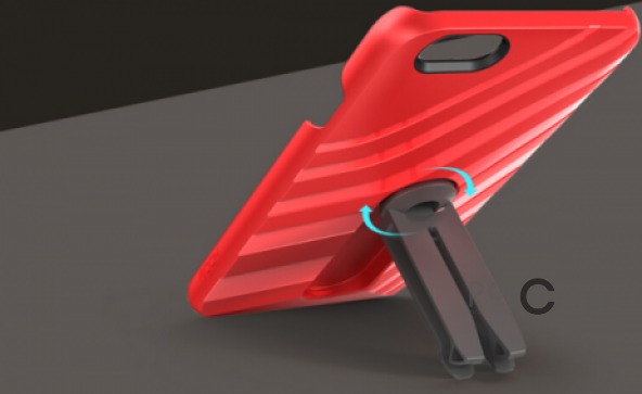 Изображение Красный / Red Rock Car Mount | Чехол для Apple iPhone 6/6s с функцией подставки + автодержатель