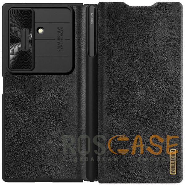 Фото Черный Nillkin Qin PRO | Чехол-книжка из Premium экокожи с защитой камеры для Samsung Galaxy Z Fold 7