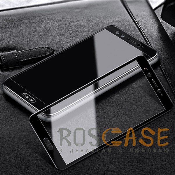Фото Черное 5D защитное стекло для Huawei Honor 9 Lite на весь экран