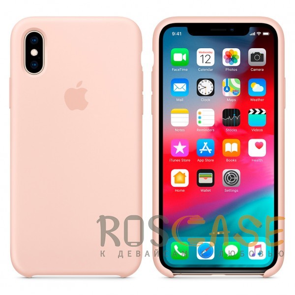 Фото Розовый песок Чехол Silicone Case для iPhone X / XS