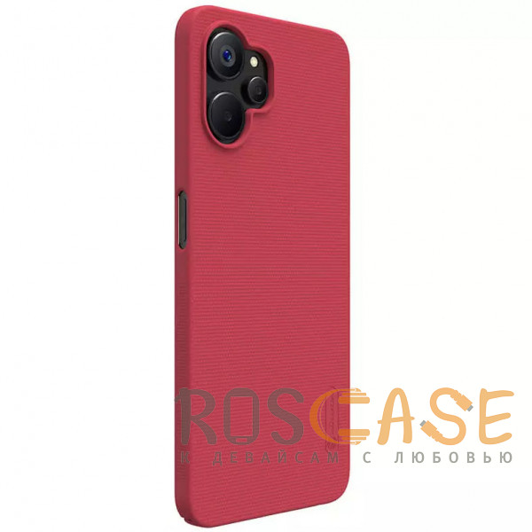 Фотография Красный Nillkin Super Frosted Shield | Матовый пластиковый чехол для Realme 10 5G / 10T 5G / 9i 5G