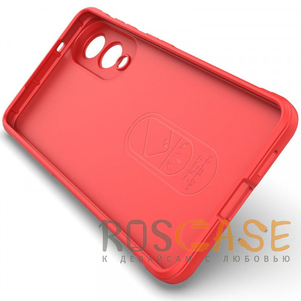 Изображение Красный Flex Silicone | Противоударный чехол для Samsung Galaxy S25 Edge с защитой камеры и микрофиброй