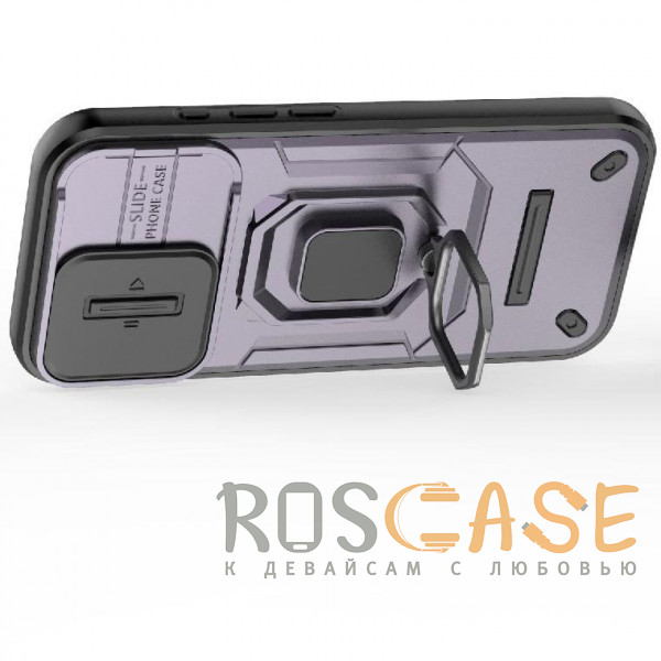 Фотография Фиолетовый Transformer Ring Holder | Противоударный чехол с кольцом и шторкой камеры для iPhone 17