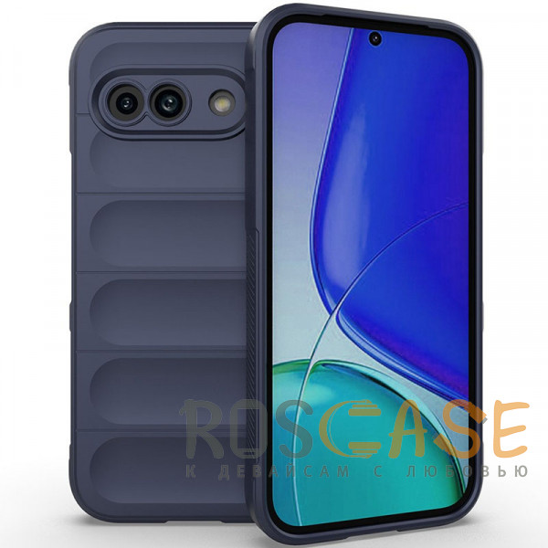 Фото Темно-синий Flex Silicone | Противоударный чехол для Google Pixel 9a с защитой камеры и микрофиброй