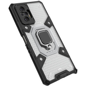 Honeycomb Armor | Противоударный чехол с защитой камеры и кольцом  для Xiaomi Redmi Note 10 Pro