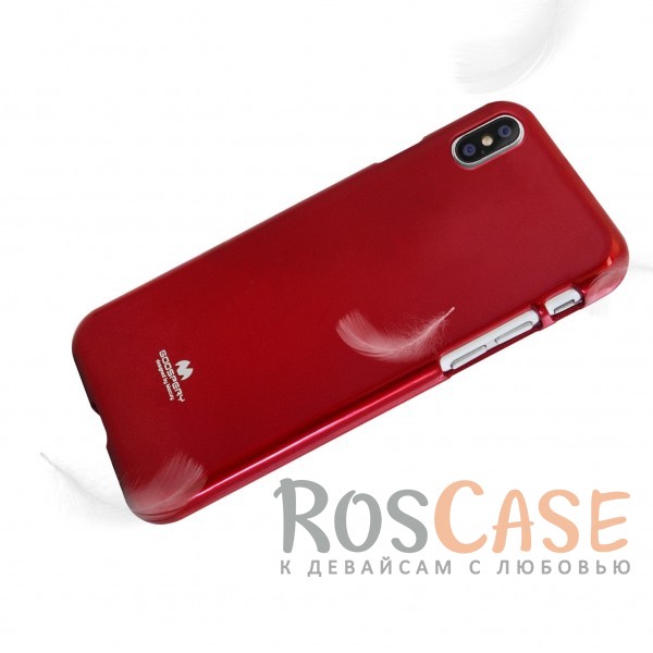 Изображение Красный Mercury Jelly Pearl Color | Яркий силиконовый чехол для для iPhone X / XS