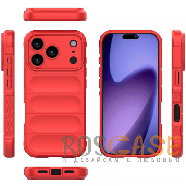 Фото Красный Flex Silicone | Противоударный чехол для iPhone 17 Pro с защитой камеры и микрофиброй