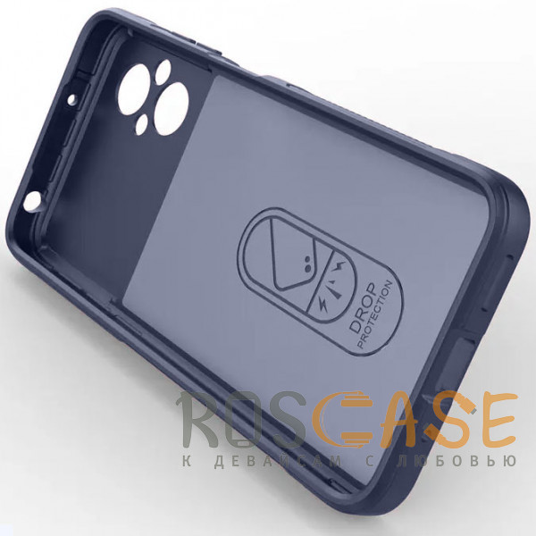 Изображение Темно-синий Flex Silicone | Противоударный чехол для Xiaomi Poco M4 5G / M5 4G с защитой камеры и микрофиброй