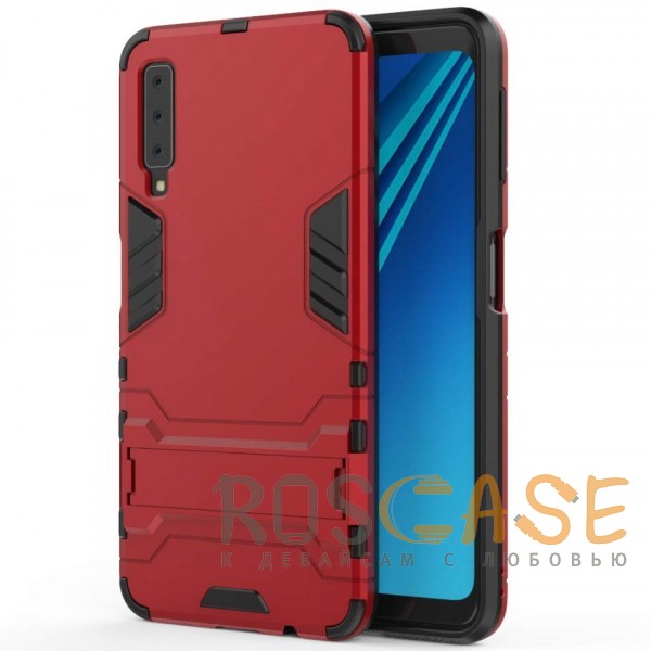 Фотография Красный / Dante Red Transformer | Противоударный чехол для Samsung A750 Galaxy A7 (2018) с мощной защитой корпуса