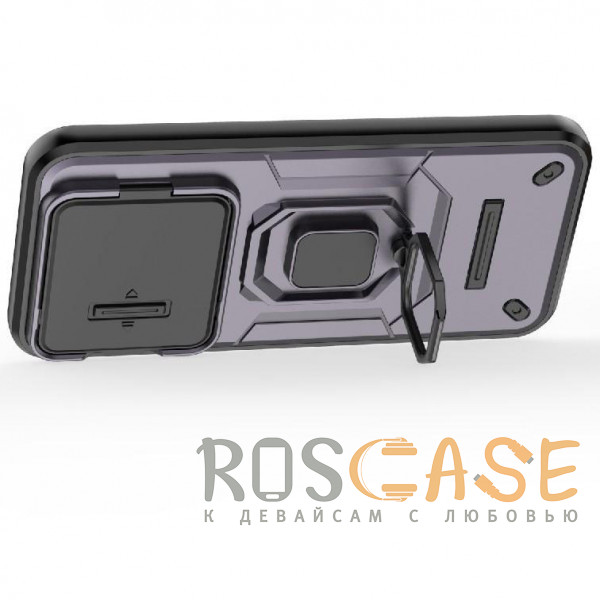 Фотография Фиолетовый Transformer Ring Holder | Противоударный чехол с кольцом и шторкой камеры для Xiaomi Mi 15T Pro