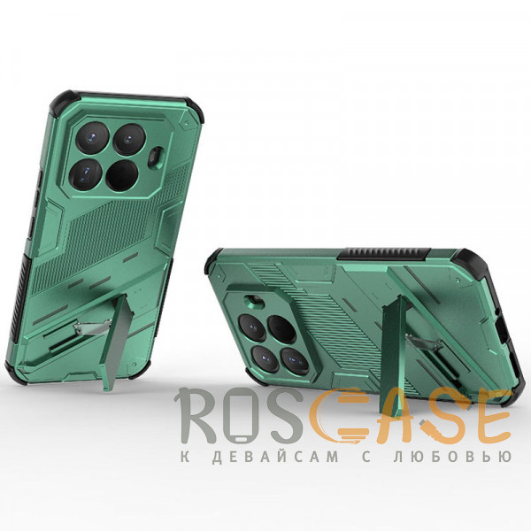 Фотография Зеленый Megatron | Противоударный чехол-подставка для Xiaomi Mi 15T Pro с защитой камеры