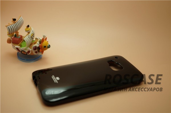 Изображение Черный Mercury Jelly Pearl Color | Яркий силиконовый чехол для для HTC One / M9