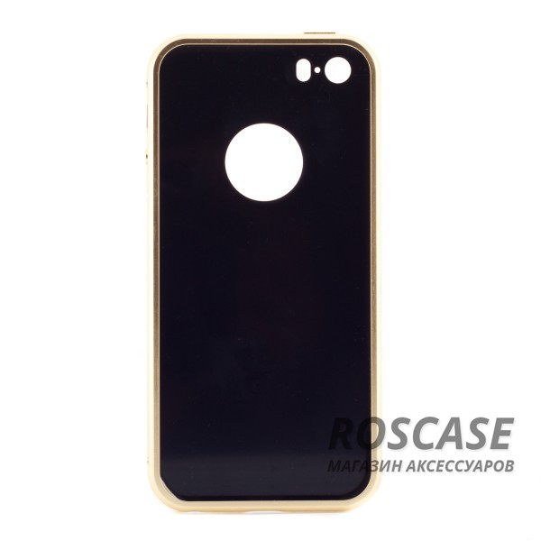 Изображение Золотой Алюминиевая накладка Rhombus Style для Apple iPhone 5/5S/SE