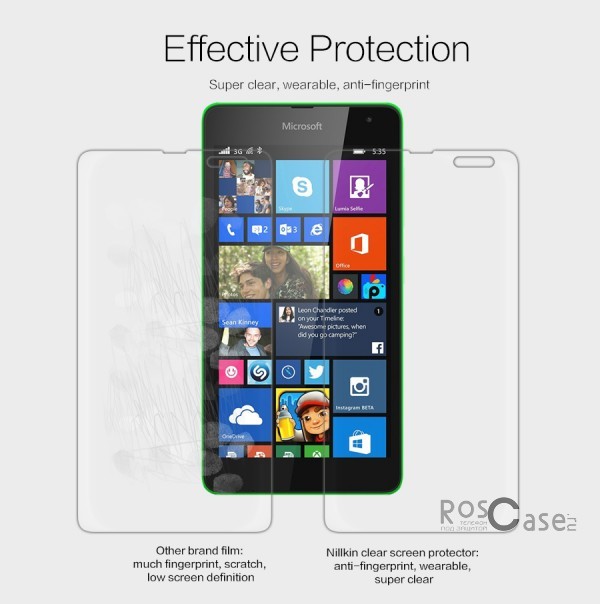 Фото Анти-отпечатки Nillkin Crystal | Прозрачная защитная пленка для Microsoft Lumia 535 