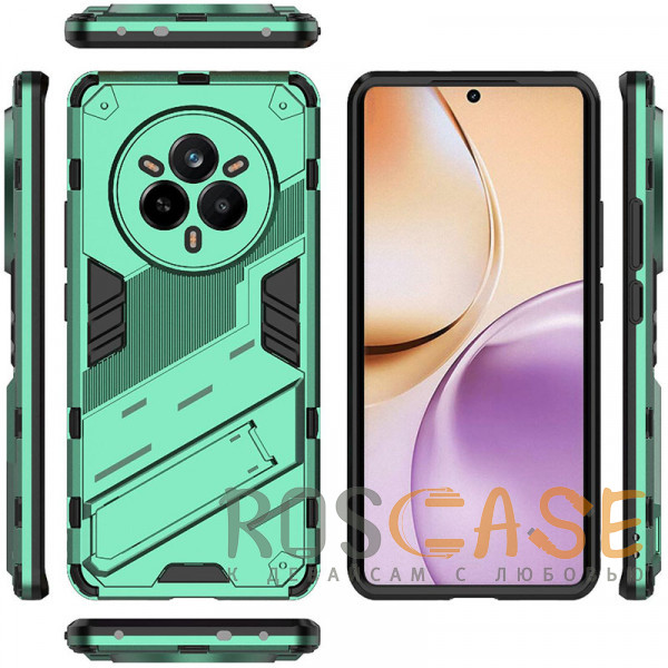 Изображение Зеленый Megatron | Противоударный чехол-подставка для Realme 14 Pro 5G с защитой камеры