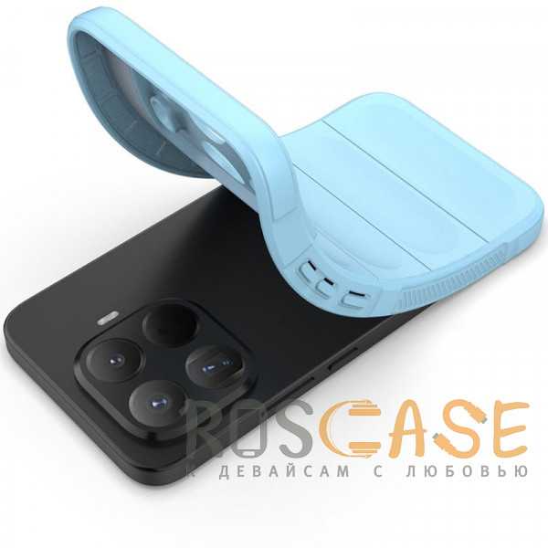 Фотография Голубой Flex Silicone | Противоударный чехол для Xiaomi Mi 15T Pro с защитой камеры и микрофиброй