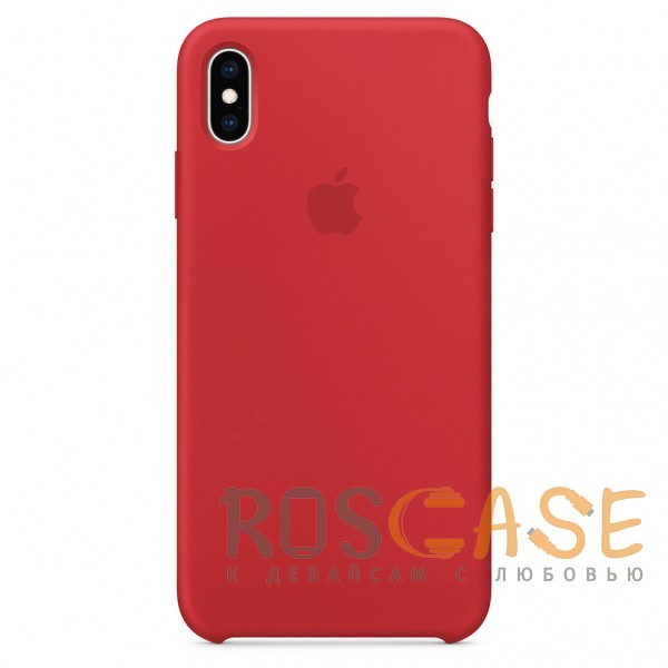 Фотография Красный Чехол Silicone Case для iPhone XS Max