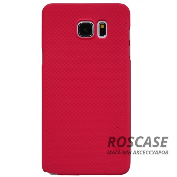 Фотография Красный Nillkin Super Frosted Shield | Матовый чехол для Samsung Galaxy Note 5