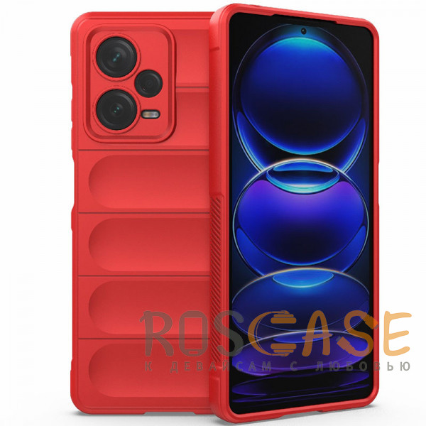 Фото Красный Flex Silicone | Противоударный чехол для Xiaomi Redmi Note 12 Pro Plus 5G с защитой камеры и микрофиброй