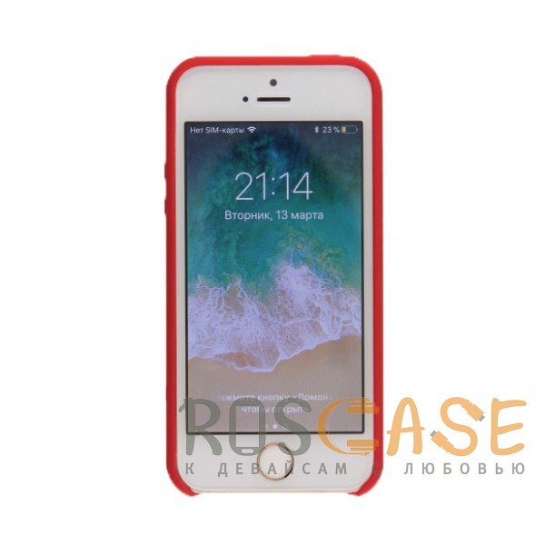 Фотография Красный Чехол Silicone Case для iPhone 5/5S