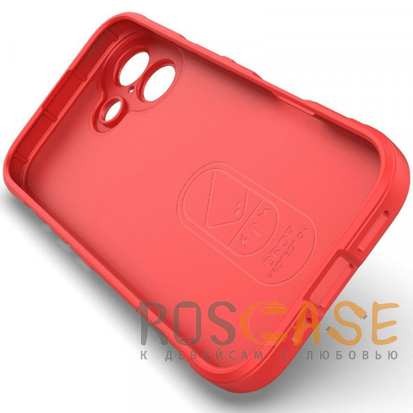 Изображение Красный Flex Silicone | Противоударный чехол для iPhone 17 с защитой камеры и микрофиброй