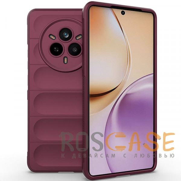 Фото Бордовый Flex Silicone | Противоударный чехол для Realme 14 Pro 5G с защитой камеры и микрофиброй