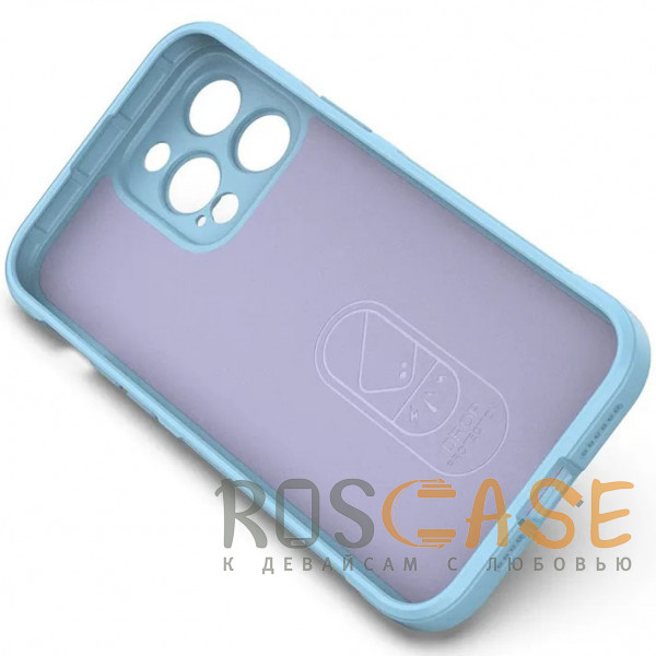 Изображение Голубой Flex Silicone | Противоударный чехол для iPhone 13 Pro Max с защитой камеры и микрофиброй