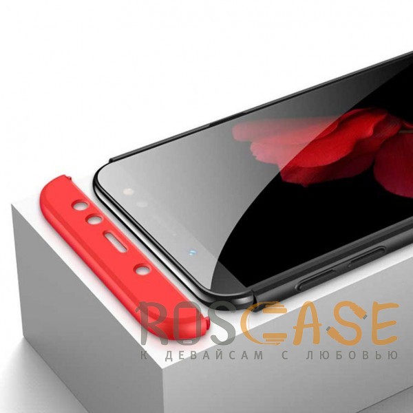 Фотография Черный / Красный GKK LikGus 360° | Двухсторонний чехол для Samsung Galaxy A6 (2018) с защитными вставками