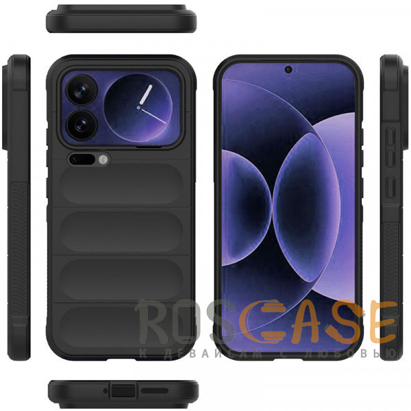 Фото Черный Flex Silicone | Противоударный чехол для Xiaomi Mi 17 Pro Max с защитой камеры и микрофиброй