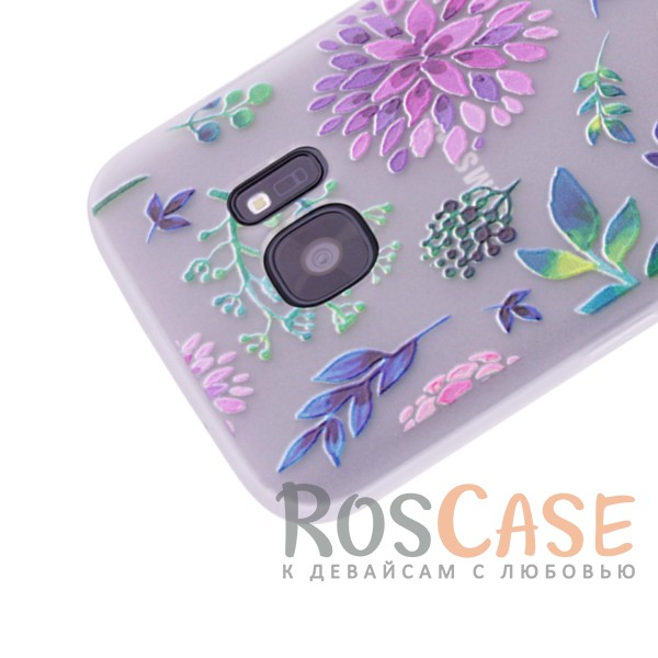 Фото Разноцветные Цветы Женский матовый чехол с ярким принтом для Samsung G930F Galaxy S7