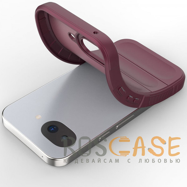 Фотография Бордовый Flex Silicone | Противоударный чехол для Google Pixel 10a с защитой камеры и микрофиброй