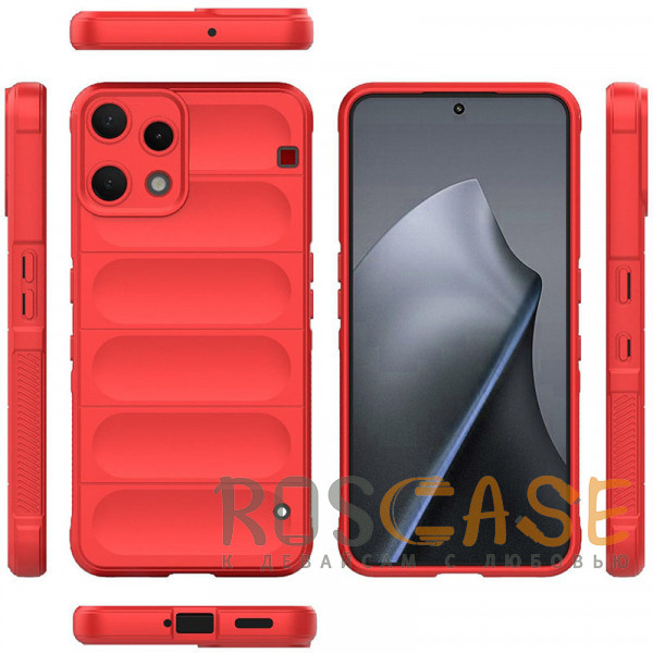 Фото Красный Flex Silicone | Противоударaный чехол для Nothing Phone 3a Lite с защитой камеры и микрофиброй