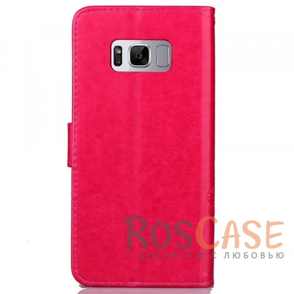 Фотография Розовый Чехол-книжка с узорами на магнитной застёжке для Samsung G950 Galaxy S8