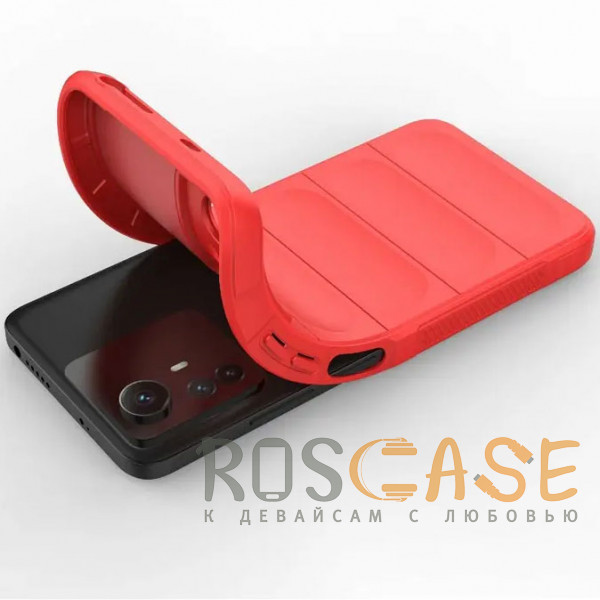 Фотография Красный Flex Silicone | Противоударный чехол для Xiaomi Redmi Note 12s 4G с защитой камеры и микрофиброй