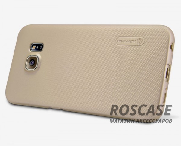 Фотография Золотой Nillkin Super Frosted Shield | Матовый чехол для Samsung G925F Galaxy S6 Edge (+ пленка)