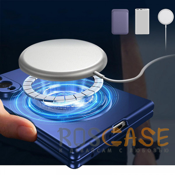 Фотография Темно-синий Matte Shield Ring | Тонкий пластиковый чехол с кольцом Magsafe для Samsung Galaxy Z Fold 8