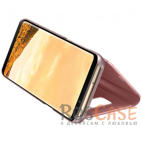 Фотография Розовый Оригинальный чехол-книжка Clear View Standing Cover с прозрачной обложкой и интерактивным дисплеем для Samsung G950 Galaxy S8 (реплика)