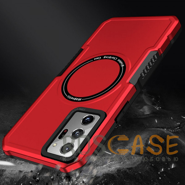 Изображение Красный Magnetic Armor | Противоударный чехол с поддержкой MagSafe для Samsung Galaxy Note 20 Ultra
