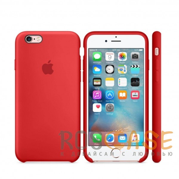 Фото Красный Чехол Silicone Case для iPhone 6/6S