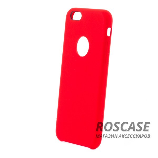 Фотография Красный / Red Ультратонкий силиконовый защитный чехол-накладка Rock Silicon с гладким покрытием для Apple iPhone 6/6s (4.7")